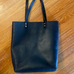 Black Leather Tote Bag